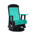 LuxCraft Aruba Blue 2 foot Classic Highback Recycled Plastic Swivel Glider Chair
