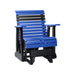 LuxCraft Blue 2 foot Rollback Recycled Plastic Glider Chair With Cup Holder