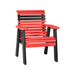 LuxCraft Red 2' Rollback Recycled Plastic Chair With Cup Holder