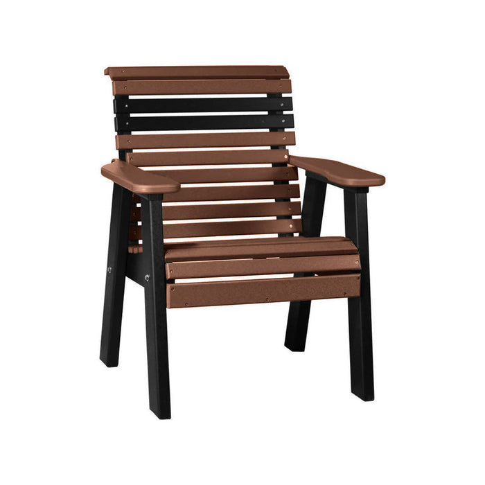 LuxCraft Chestnut Brown 2' Rollback Recycled Plastic Chair