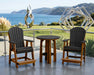 LuxCraft Antique Mahogany on Black Poly Balcony Dining Table Sets