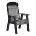 LuxCraft Gray 2' Classic Highback Recycled Plastic Chair With Cup Holder