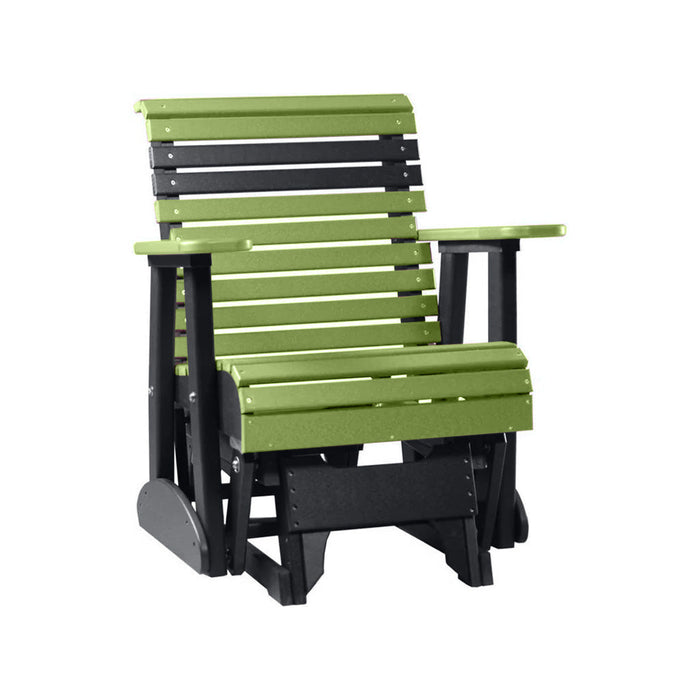 LuxCraft Lime Green 2 foot Rollback Recycled Plastic Glider Chair