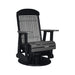 LuxCraft Slate 2 foot Classic Highback Recycled Plastic Swivel Glider Chair With Cup Holder