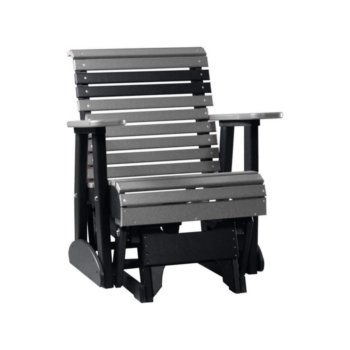 LuxCraft Slate 2 foot Rollback Recycled Plastic Glider Chair