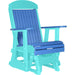LuxCraft Blue 2 foot Classic Highback Recycled Plastic Glider Chair