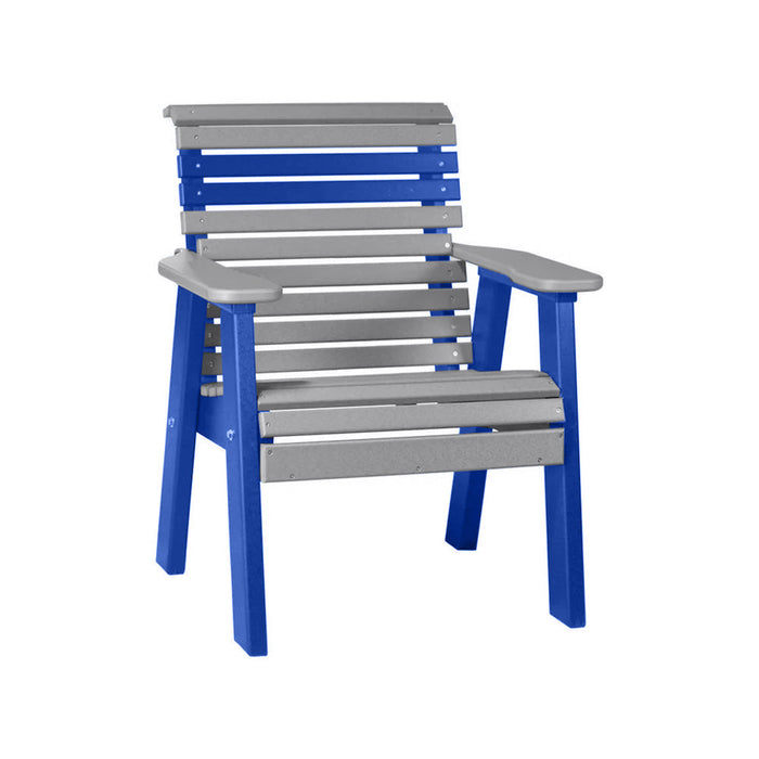 LuxCraft Gray 2' Rollback Recycled Plastic Chair