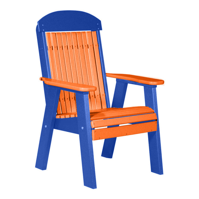 LuxCraft Tangerine 2' Classic Highback Recycled Plastic Chair With Cup Holder