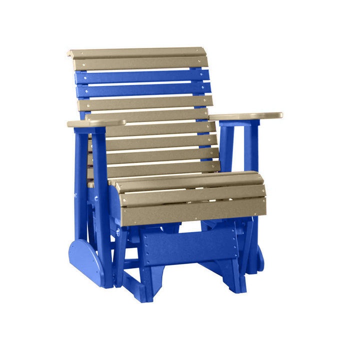 LuxCraft Weatherwood 2 foot Rollback Recycled Plastic Glider Chair