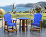LuxCraft Antique Mahogany on Blue Poly Balcony Dining Table Sets