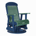 LuxCraft Green 2 foot Classic Highback Recycled Plastic Swivel Glider Chair With Cup Holder