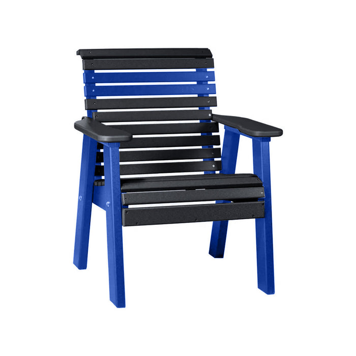 LuxCraft Black 2' Rollback Recycled Plastic Chair