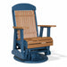 LuxCraft Cedar 2 foot Classic Highback Recycled Plastic Swivel Glider Chair With Cup Holder