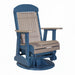 LuxCraft Weatherwood 2 foot Classic Highback Recycled Plastic Swivel Glider Chair With Cup Holder