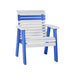 LuxCraft White 2' Rollback Recycled Plastic Chair With Cup Holder