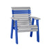 LuxCraft Dove Gray 2' Rollback Recycled Plastic Chair With Cup Holder