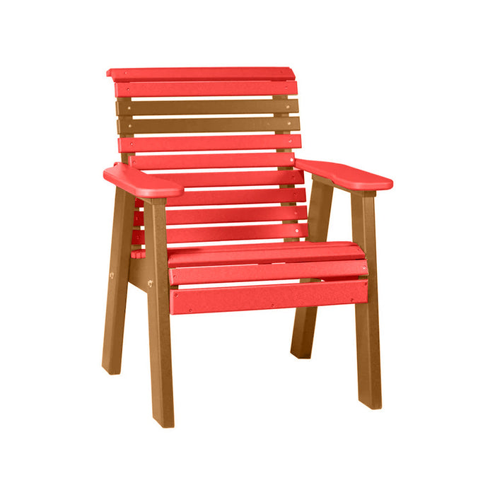 LuxCraft Red 2' Rollback Recycled Plastic Chair