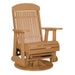 LuxCraft Cedar 2 foot Classic Highback Recycled Plastic Swivel Glider Chair
