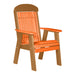 LuxCraft Tangerine 2' Classic Highback Recycled Plastic Chair With Cup Holder