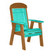 LuxCraft Aruba Blue 2' Classic Highback Recycled Plastic Chair