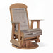 LuxCraft Weatherwood 2 foot Classic Highback Recycled Plastic Swivel Glider Chair With Cup Holder