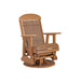 LuxCraft Antique Mahogany 2 foot Classic Highback Recycled Plastic Swivel Glider Chair