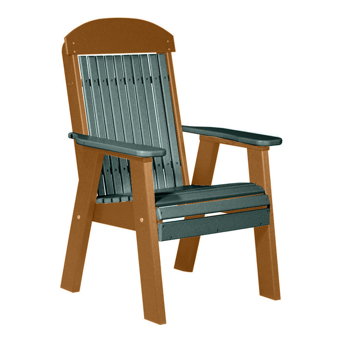 LuxCraft Green 2' Classic Highback Recycled Plastic Chair