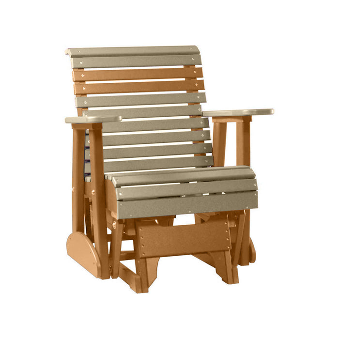 LuxCraft Weatherwood 2 foot Rollback Recycled Plastic Glider Chair