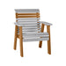 LuxCraft Dove Gray 2' Rollback Recycled Plastic Chair With Cup Holder