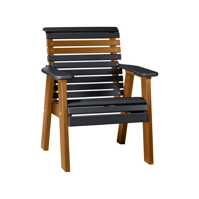LuxCraft Black 2' Rollback Recycled Plastic Chair