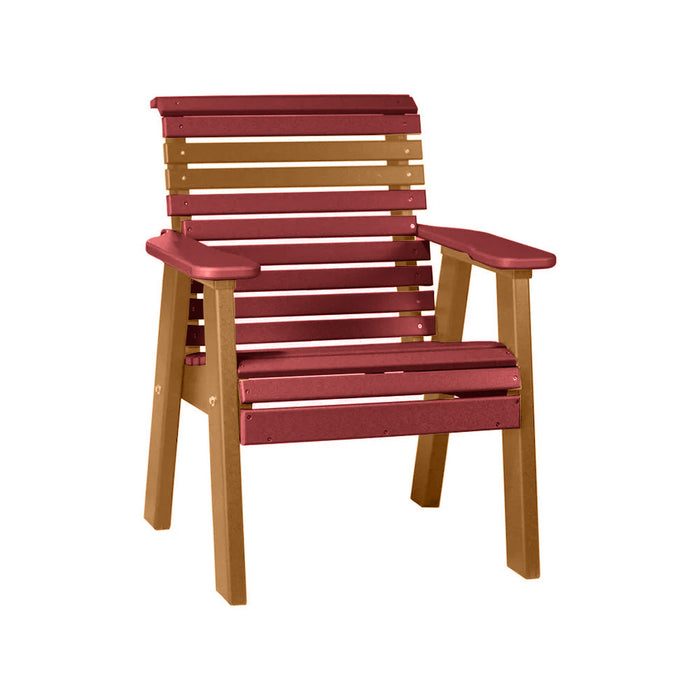 LuxCraft Cherry wood 2' Rollback Recycled Plastic Chair