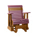 LuxCraft Cherry wood 2 foot Rollback Recycled Plastic Glider Chair With Cup Holder