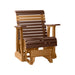 LuxCraft Chestnut Brown 2 foot Rollback Recycled Plastic Glider Chair