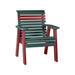 LuxCraft Green 2' Rollback Recycled Plastic Chair With Cup Holder