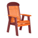 LuxCraft Tangerine 2' Classic Highback Recycled Plastic Chair With Cup Holder