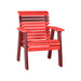 LuxCraft Red 2' Rollback Recycled Plastic Chair