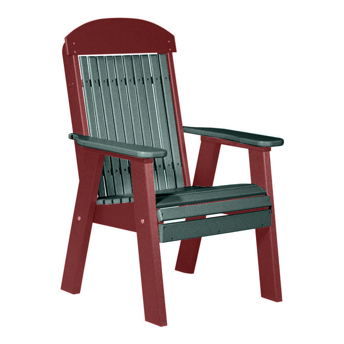 LuxCraft Green 2' Classic Highback Recycled Plastic Chair