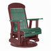 LuxCraft Green 2 foot Classic Highback Recycled Plastic Swivel Glider Chair With Cup Holder