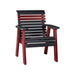 LuxCraft Black 2' Rollback Recycled Plastic Chair With Cup Holder