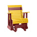 LuxCraft Yellow 2 foot Rollback Recycled Plastic Glider Chair With Cup Holder