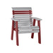 LuxCraft Dove Gray 2' Rollback Recycled Plastic Chair With Cup Holder