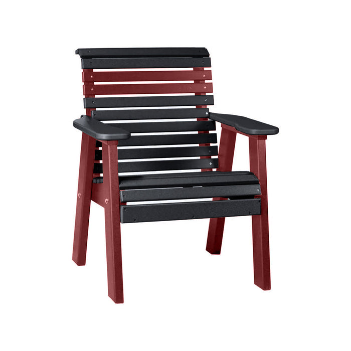LuxCraft Black 2' Rollback Recycled Plastic Chair