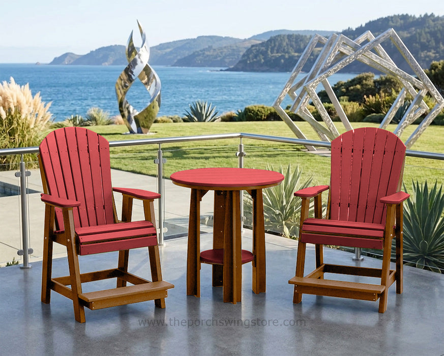 LuxCraft Antique Mahogany on Cherrywood Poly Balcony Dining Table Sets