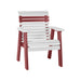 LuxCraft White 2' Rollback Recycled Plastic Chair With Cup Holder