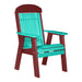 LuxCraft Aruba Blue 2' Classic Highback Recycled Plastic Chair
