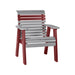 LuxCraft Gray 2' Rollback Recycled Plastic Chair