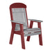 LuxCraft Dove Gray 2' Classic Highback Recycled Plastic Chair
