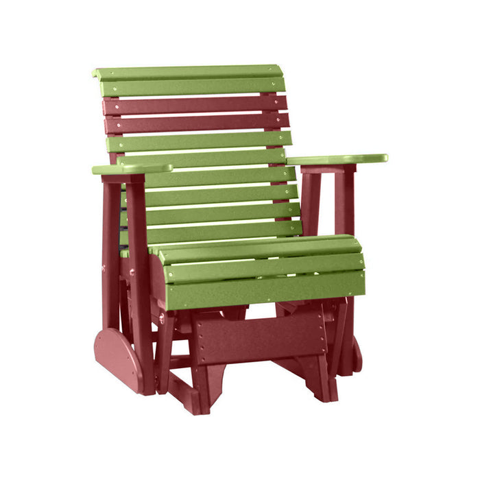 LuxCraft Lime Green 2 foot Rollback Recycled Plastic Glider Chair