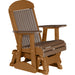 LuxCraft Chestnut Brown 2 foot Classic Highback Recycled Plastic Glider Chair With Cup Holder