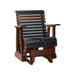 LuxCraft Black 2 foot Rollback Recycled Plastic Glider Chair
